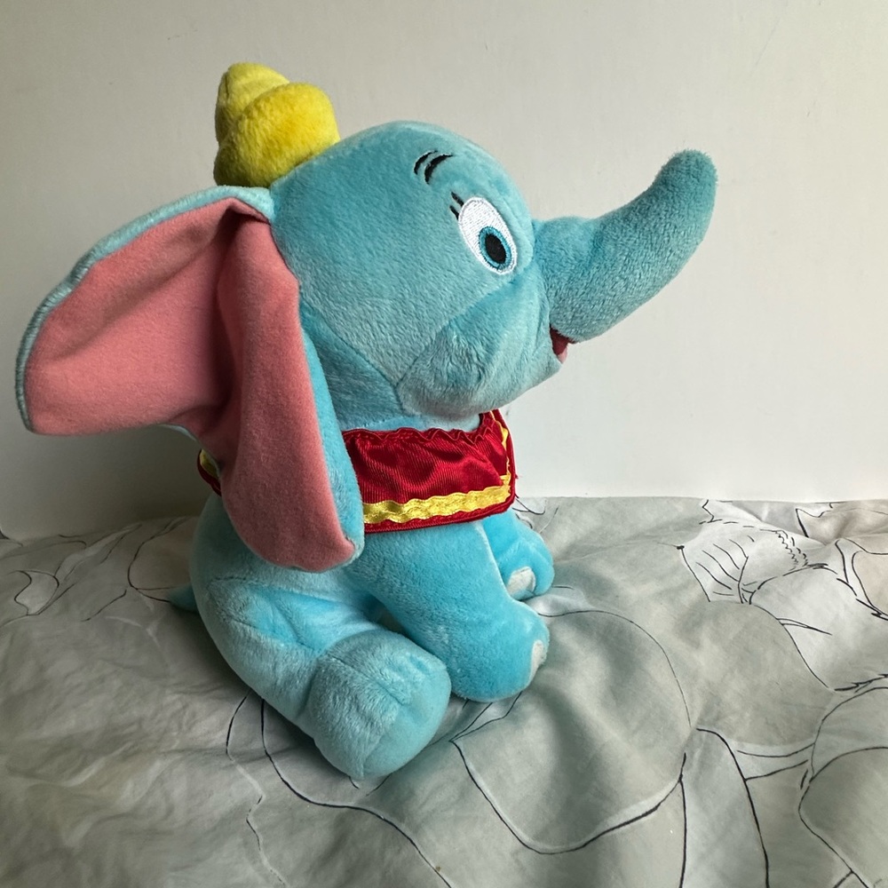 Disney Blue and Pink Plush Elephant Stuffed Animal